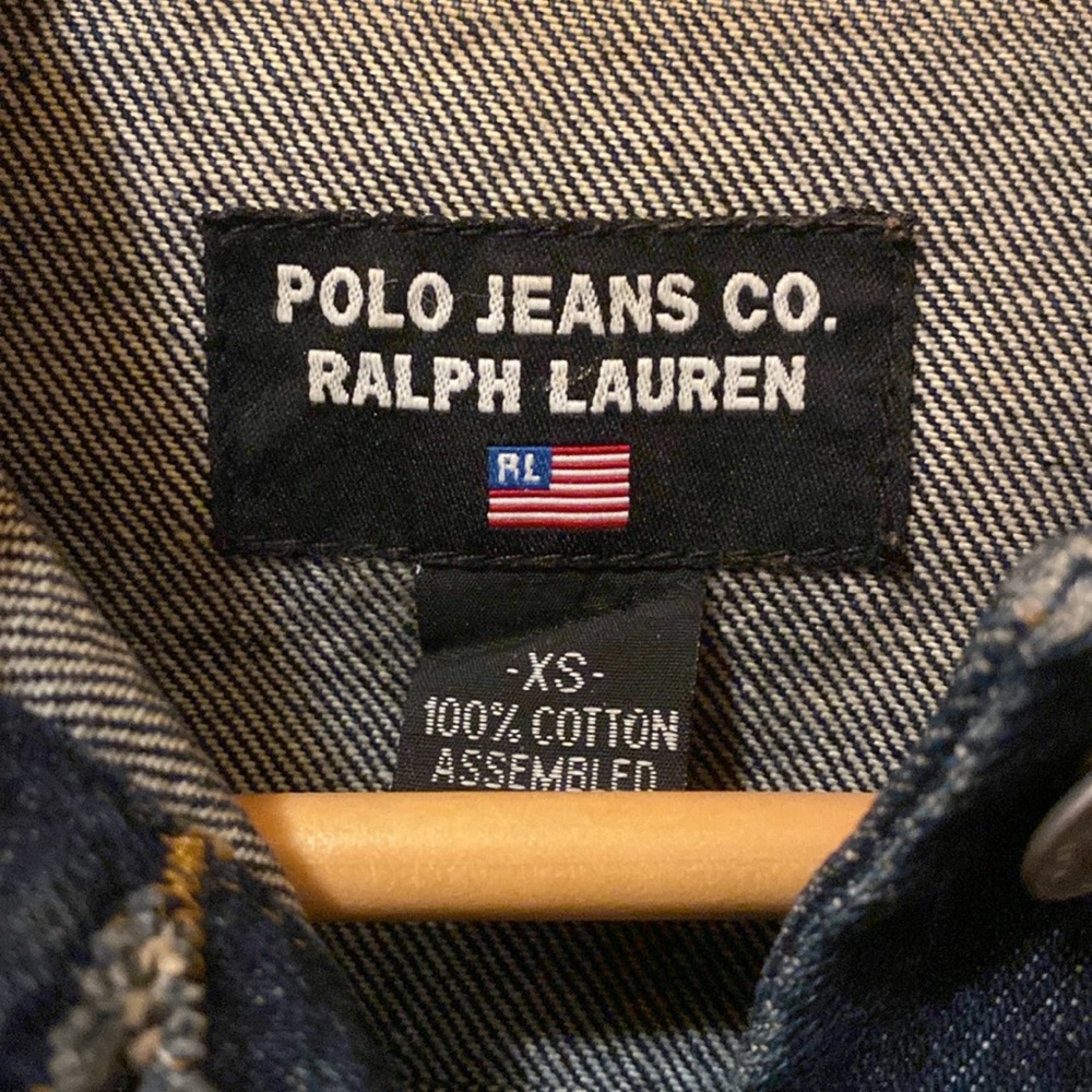 Women’s Polo Ralph Lauren Vintage Slightly Cropped Dark-Wash Denim Jacket - Picture 2 of 2